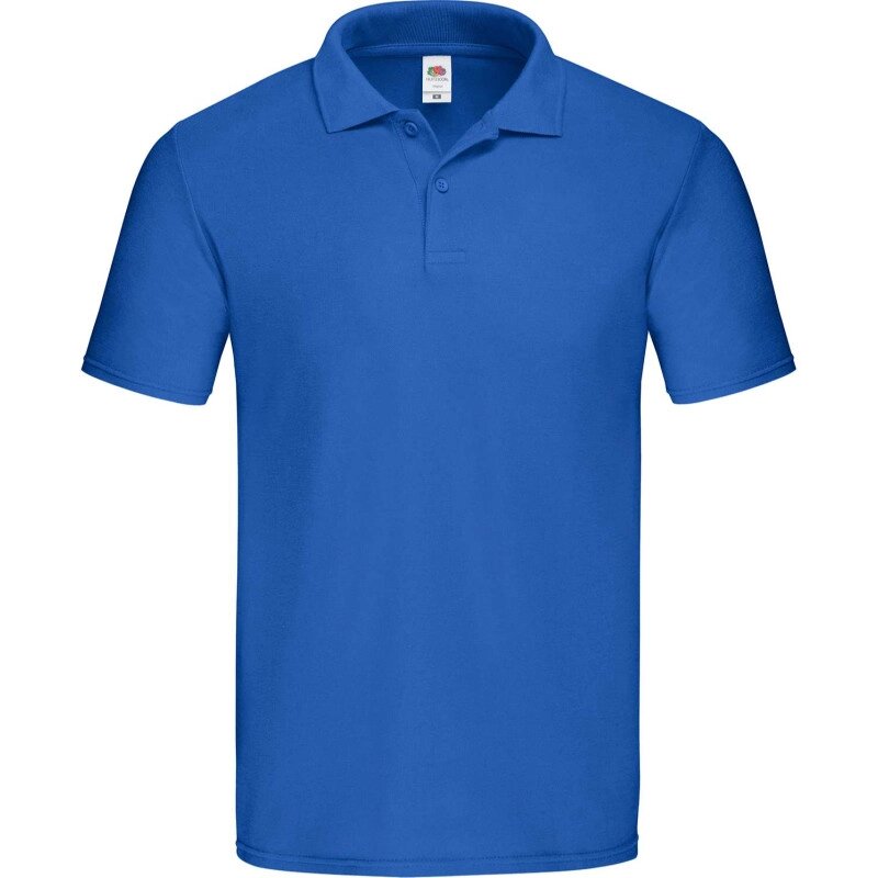 Чоловіча однотонна футболка поло синя Original від компанії Інтернет-магазин молодіжного одягу "Bagsmen" - фото 1