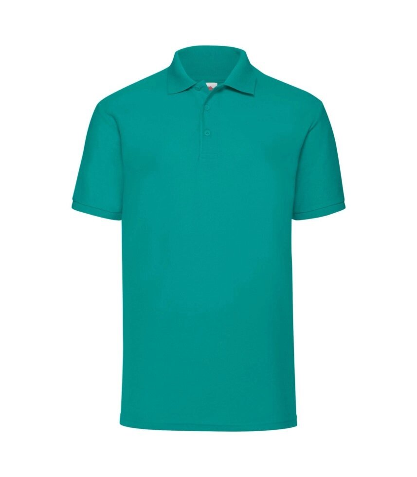 Чоловіча однотонна футболка поло смарагдова 402-77 від компанії Інтернет-магазин молодіжного одягу "Bagsmen" - фото 1