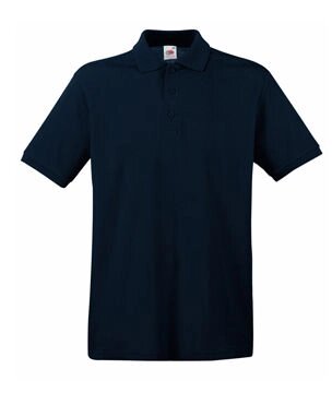 Чоловіча однотонна футболка поло темно-синя 218-AZ від компанії Інтернет-магазин молодіжного одягу "Bagsmen" - фото 1