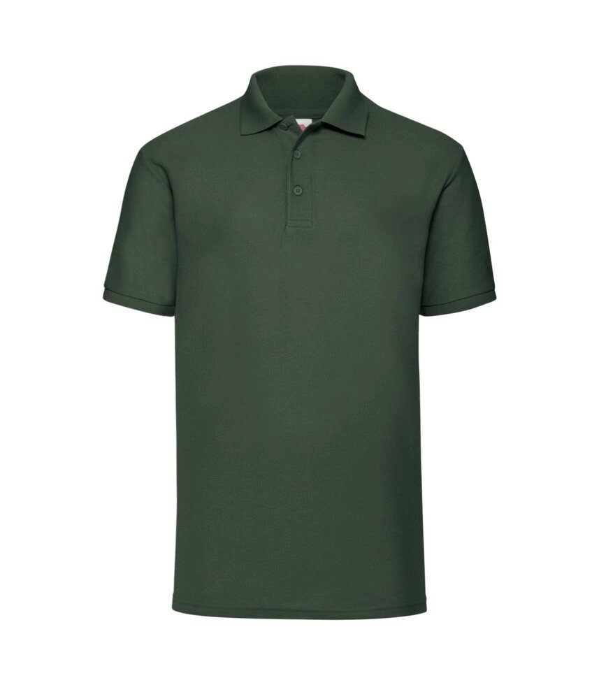 Чоловіча однотонна футболка поло темно-зелена 402-38 від компанії Інтернет-магазин молодіжного одягу "Bagsmen" - фото 1