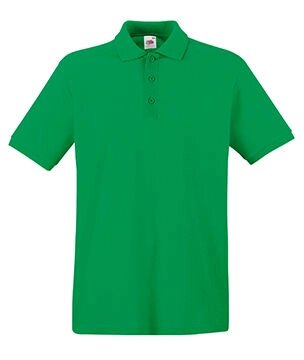 Чоловіча однотонна футболка поло зелена 218-47 від компанії Інтернет-магазин молодіжного одягу "Bagsmen" - фото 1