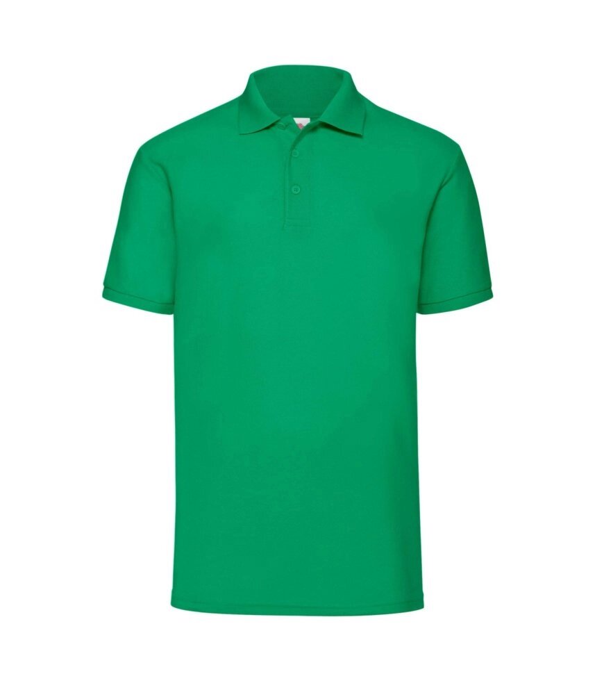 Чоловіча однотонна футболка поло зелена 402-47 від компанії Інтернет-магазин молодіжного одягу "Bagsmen" - фото 1