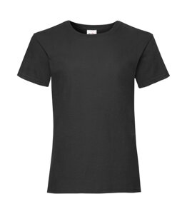Дитяча футболка однотонна для дівчаток чорна 005-36