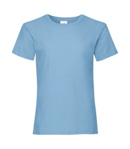 Дитяча футболка однотонна для дівчаток блакитна 005-YT