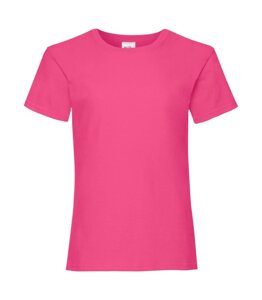 Дитяча футболка однотонна для дівчаток малинова 005-57