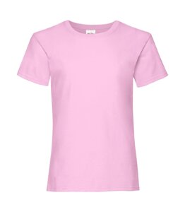 Дитяча футболка однотонна для дівчаток рожева 005-52