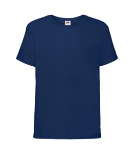 Дитяча футболка однотонна темно синя 015-32
