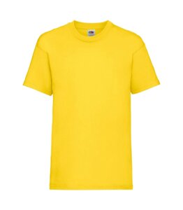 Дитяча футболка однотонна яскраво-жовта 033-K2