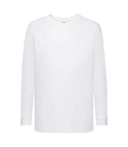 Дитяча футболка з довгими рукавами біла 007-30