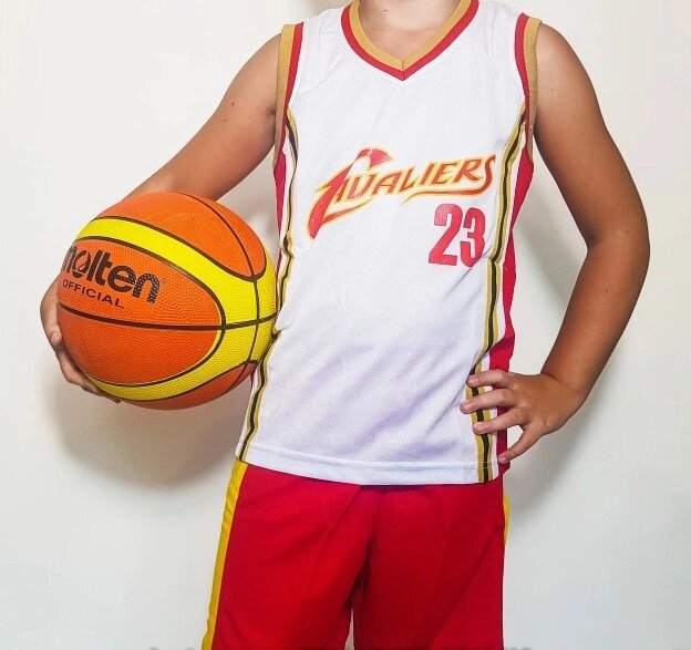 Дитяча баскетбольна форма CLEVELAND біла від компанії Інтернет-магазин молодіжного одягу "Bagsmen" - фото 1