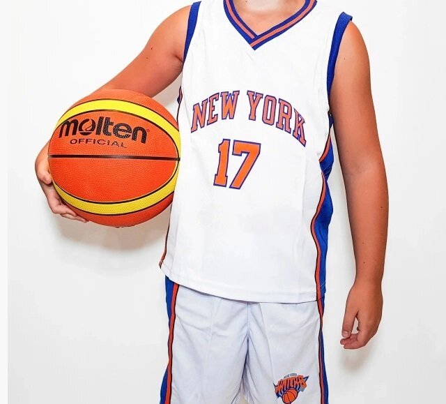 Дитяча баскетбольна форма NEW YORK біла від компанії Інтернет-магазин молодіжного одягу "Bagsmen" - фото 1