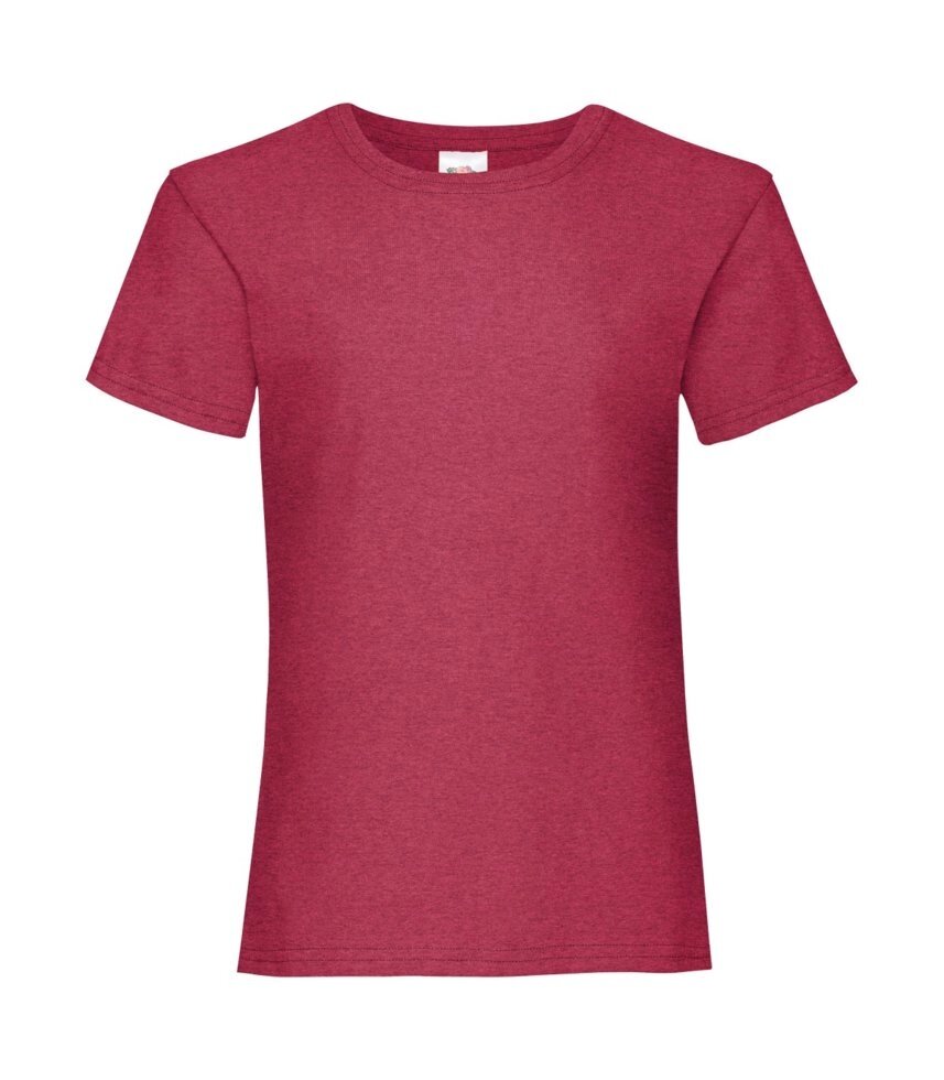 Дитяча футболка для дівчаток червона меланж 005-VH від компанії Інтернет-магазин молодіжного одягу "Bagsmen" - фото 1