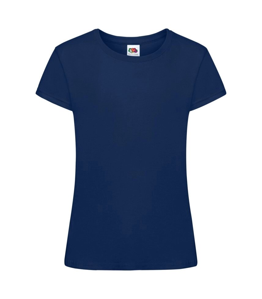 Дитяча футболка для дівчаток темно синя 017-32 від компанії Інтернет-магазин молодіжного одягу "Bagsmen" - фото 1