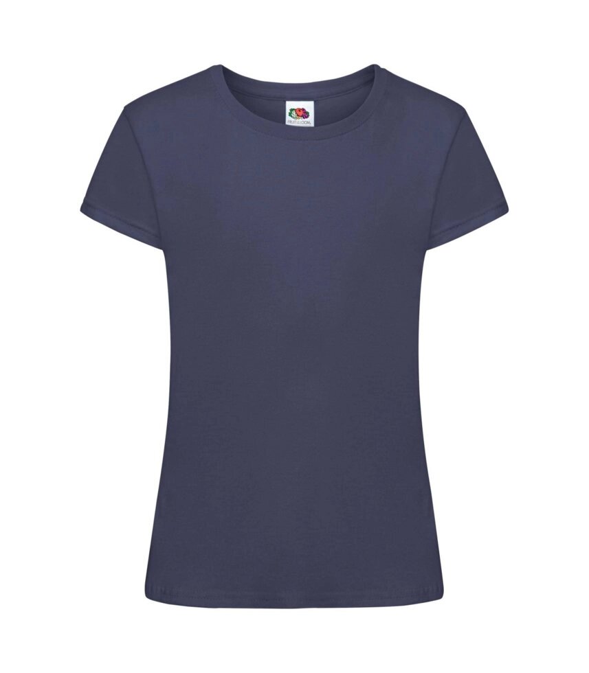 Дитяча футболка для дівчаток темно-синя 017-AZ від компанії Інтернет-магазин молодіжного одягу "Bagsmen" - фото 1