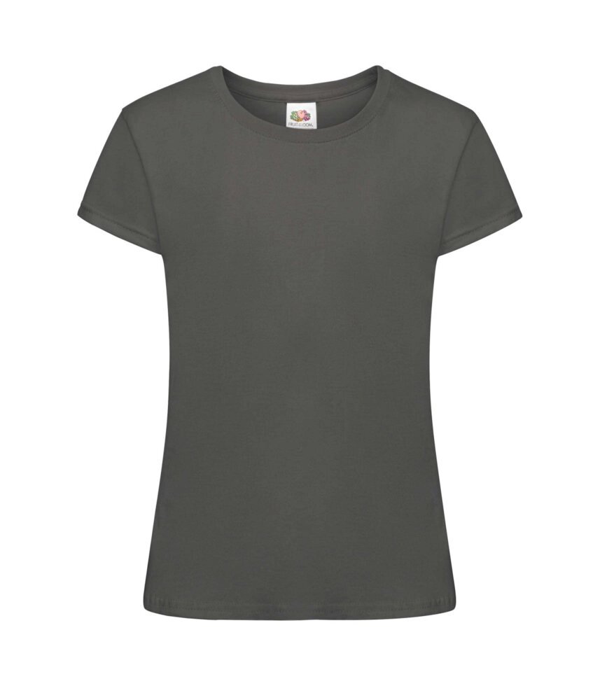 Дитяча футболка для дівчаток темно-сіра 017-GL від компанії Інтернет-магазин молодіжного одягу "Bagsmen" - фото 1