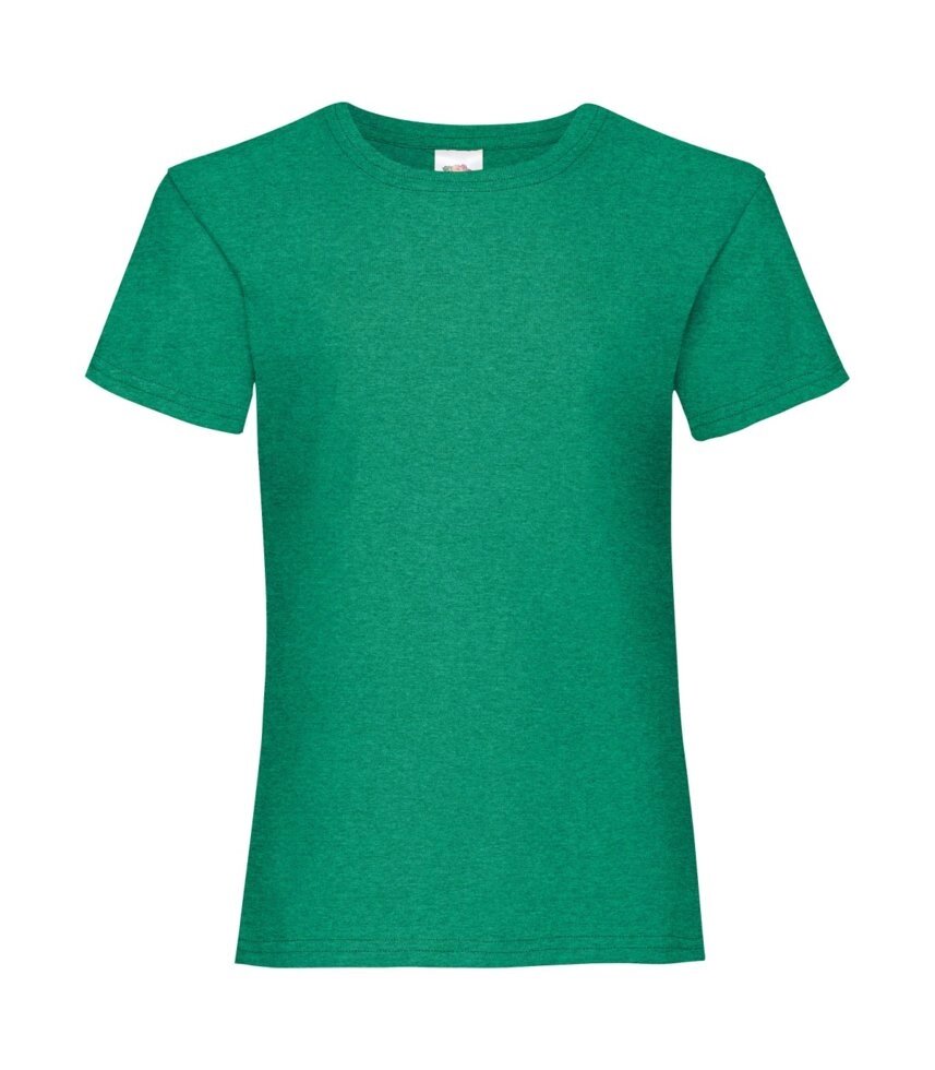 Дитяча футболка для дівчаток зелена меланж 005-RХ від компанії Інтернет-магазин молодіжного одягу "Bagsmen" - фото 1
