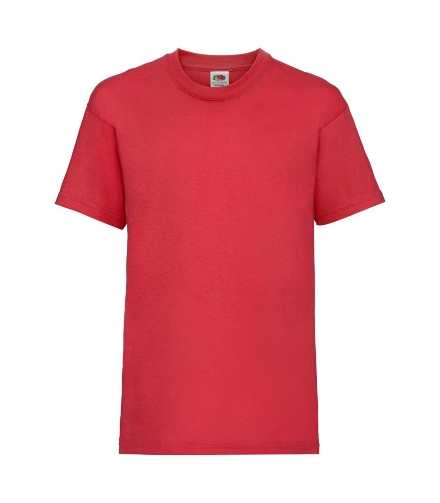 Дитяча футболка однотонна червона 033-40 від компанії Інтернет-магазин молодіжного одягу "Bagsmen" - фото 1