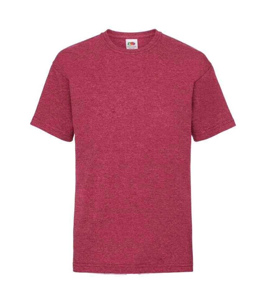 Дитяча футболка однотонна червона меланж 033-VH від компанії Інтернет-магазин молодіжного одягу "Bagsmen" - фото 1