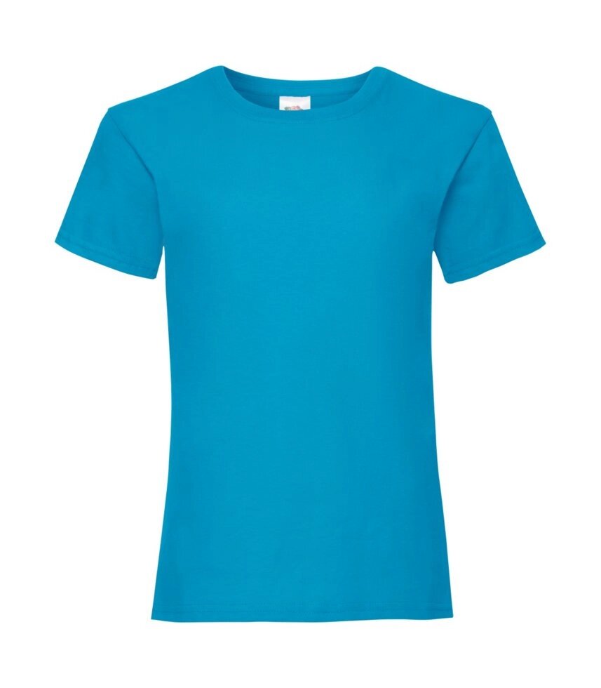 Дитяча футболка однотонна для дівчаток бірюзова 005-ZU від компанії Інтернет-магазин молодіжного одягу "Bagsmen" - фото 1