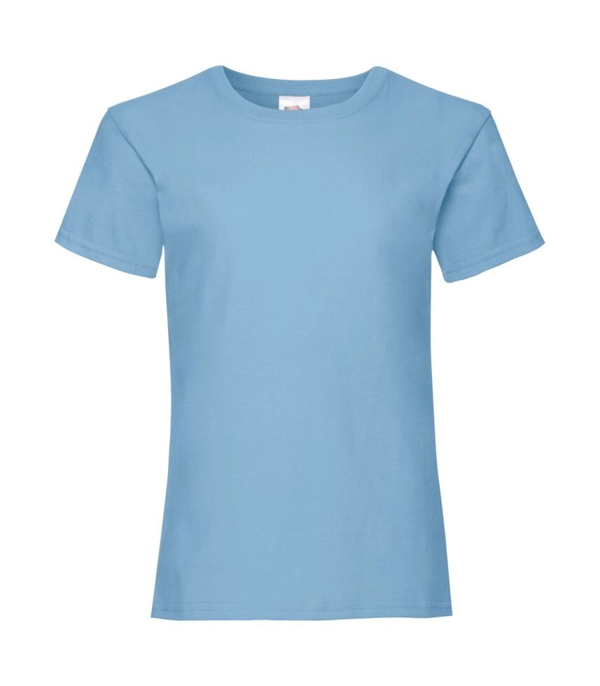 Дитяча футболка однотонна для дівчаток блакитна 005-YT від компанії Інтернет-магазин молодіжного одягу "Bagsmen" - фото 1