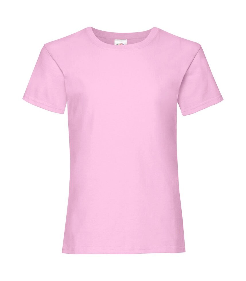 Дитяча футболка однотонна для дівчаток рожева 005-52 від компанії Інтернет-магазин молодіжного одягу "Bagsmen" - фото 1