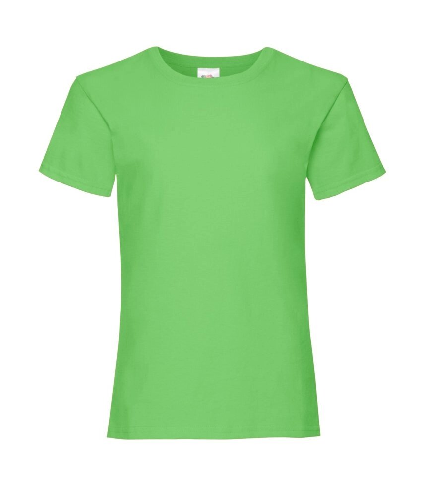 Дитяча футболка однотонна для дівчаток салатова 005-LM від компанії Інтернет-магазин молодіжного одягу "Bagsmen" - фото 1