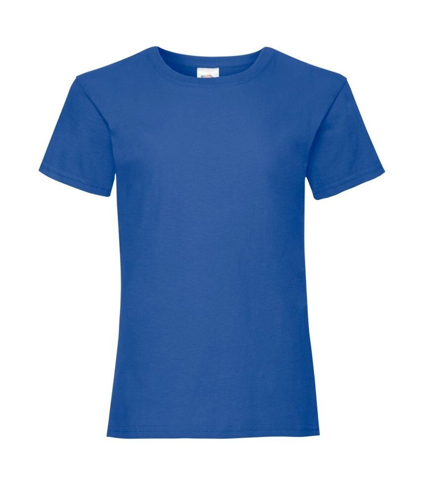 Дитяча футболка однотонна для дівчаток синя 005-51 від компанії Інтернет-магазин молодіжного одягу "Bagsmen" - фото 1