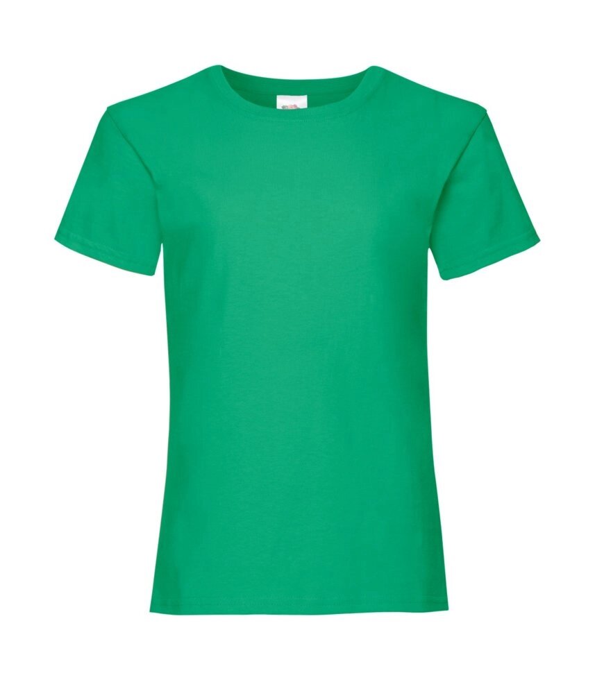 Дитяча футболка однотонна для дівчаток зелена 005-47 від компанії Інтернет-магазин молодіжного одягу "Bagsmen" - фото 1