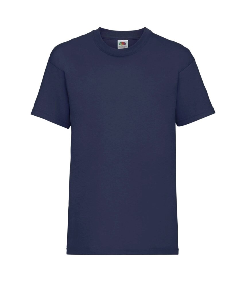Дитяча футболка однотонна темно-синя 033-AZ від компанії Інтернет-магазин молодіжного одягу "Bagsmen" - фото 1