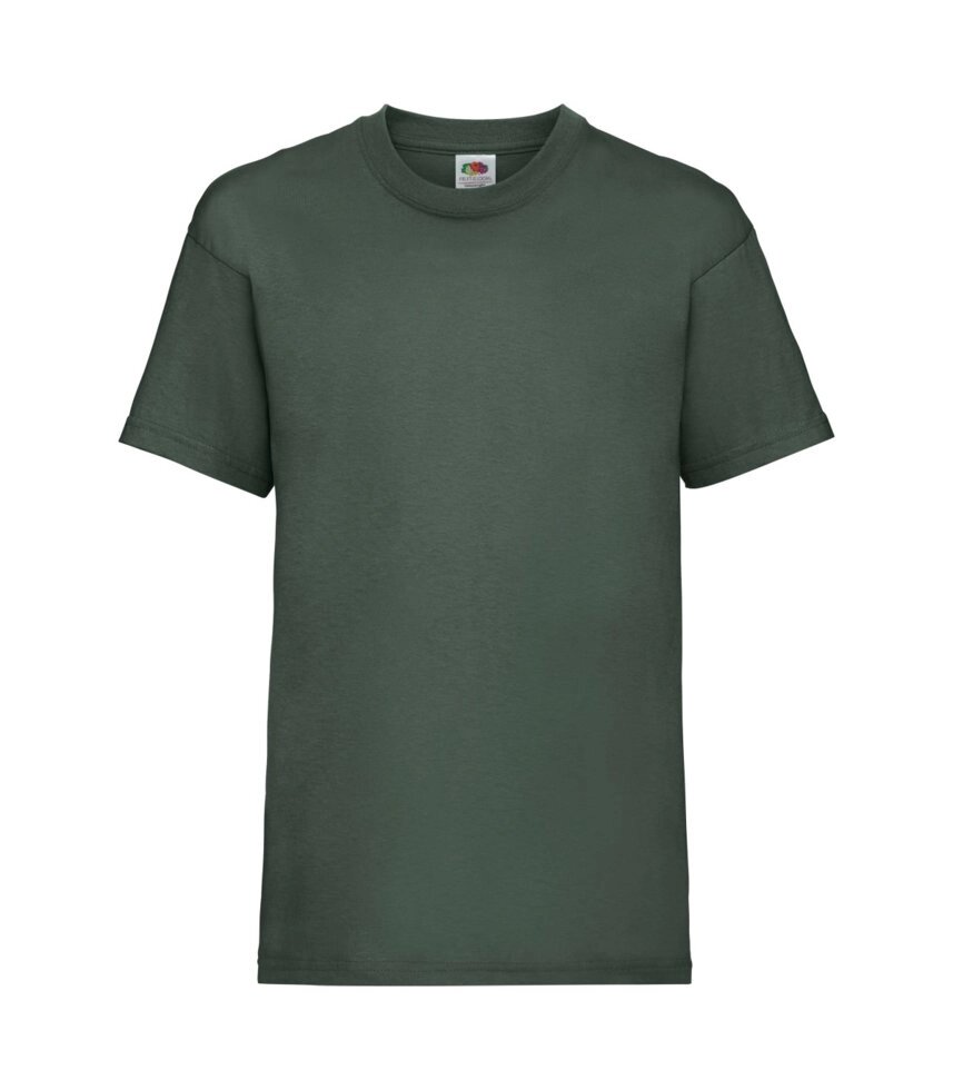 Дитяча футболка однотонна темно-зелена 033-38 від компанії Інтернет-магазин молодіжного одягу "Bagsmen" - фото 1