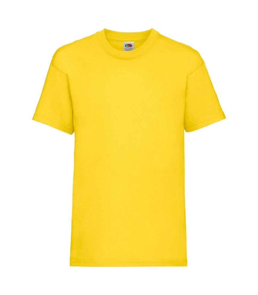 Дитяча футболка однотонна яскраво-жовта 033-K2 від компанії Інтернет-магазин молодіжного одягу "Bagsmen" - фото 1