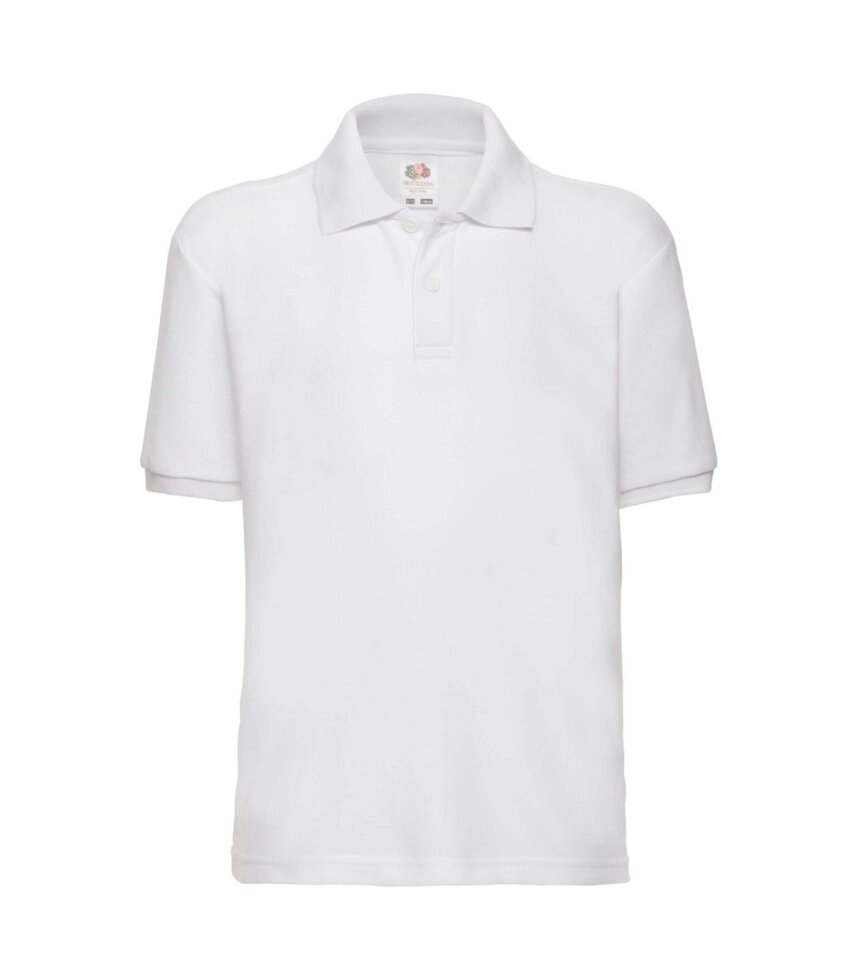 Дитяча футболка поло однотонна біла 417-30 від компанії Інтернет-магазин молодіжного одягу "Bagsmen" - фото 1