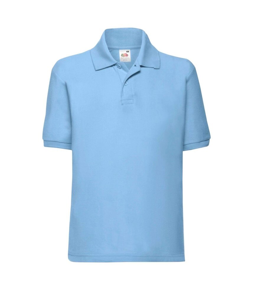Дитяча футболка поло однотонна блакитна 417-YT від компанії Інтернет-магазин молодіжного одягу "Bagsmen" - фото 1