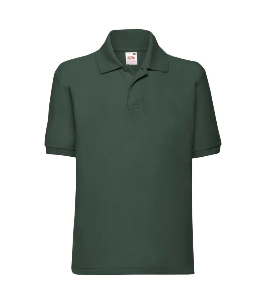 Дитяча футболка поло однотонна темно-зелена 417-38 від компанії Інтернет-магазин молодіжного одягу "Bagsmen" - фото 1