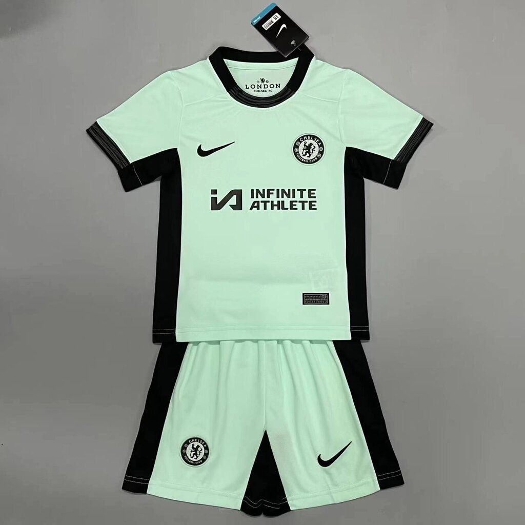 Дитяча футбольна форма Челсі бірюзова 2023-24 від компанії Інтернет-магазин молодіжного одягу "Bagsmen" - фото 1