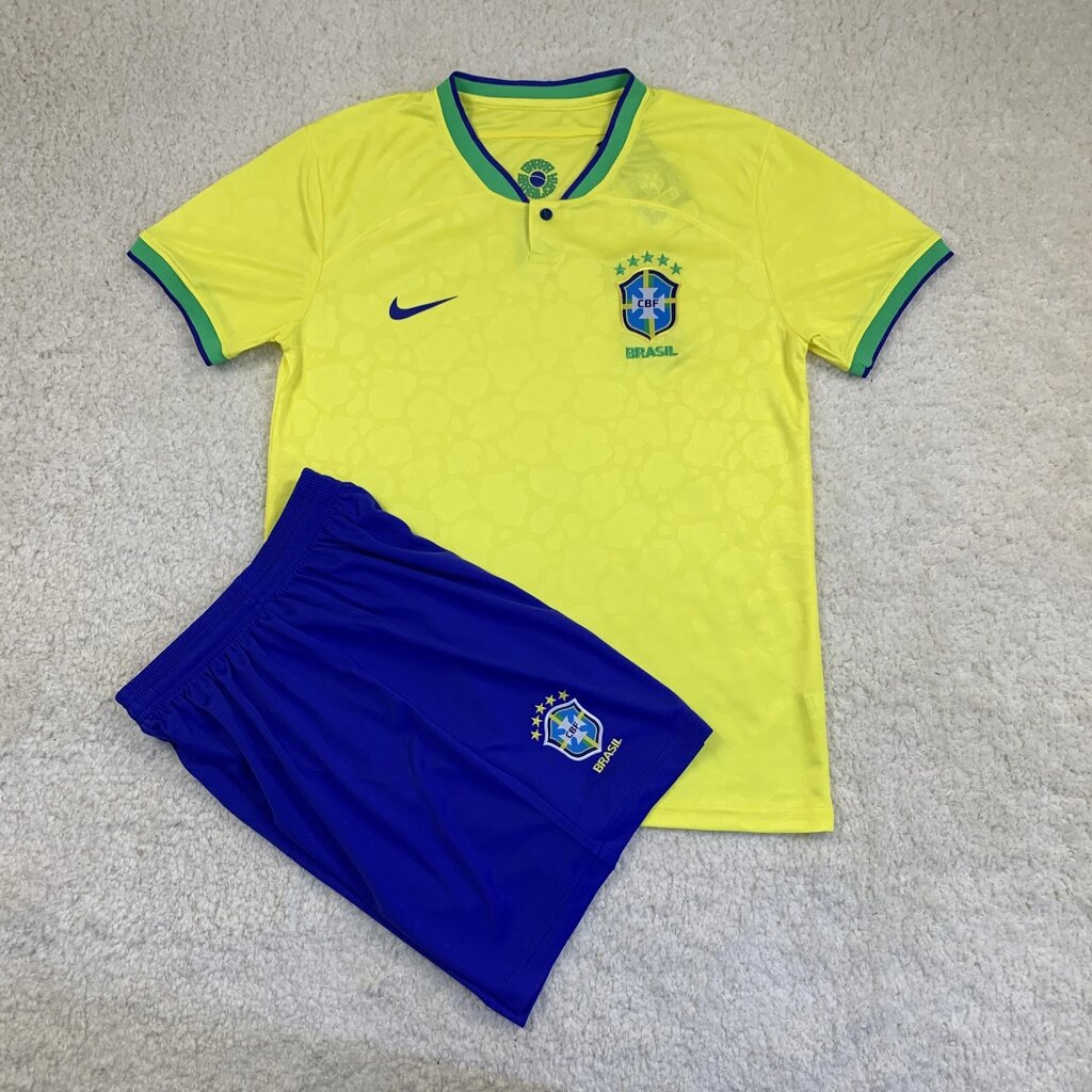 Дитяча футбольна форма збірної Бразилії жовта від компанії Інтернет-магазин молодіжного одягу "Bagsmen" - фото 1