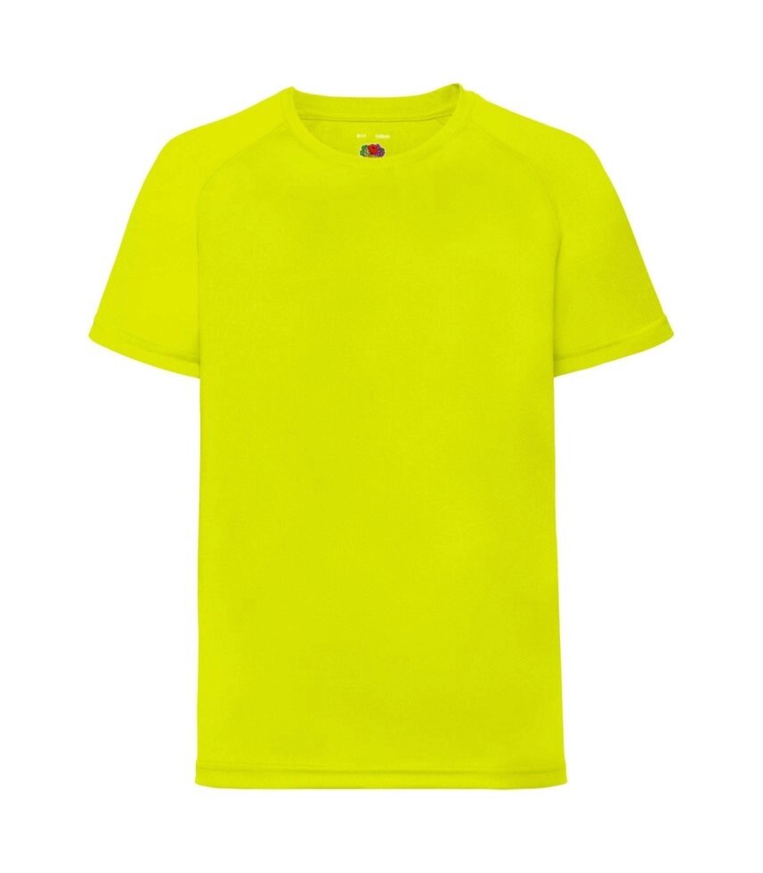 Дитяча спортивна футболка однотонна яскраво-жовта 013-XK від компанії Інтернет-магазин молодіжного одягу "Bagsmen" - фото 1