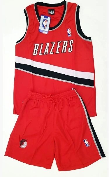 Доросла баскетбольна форма BLAZERS червона від компанії Інтернет-магазин молодіжного одягу "Bagsmen" - фото 1