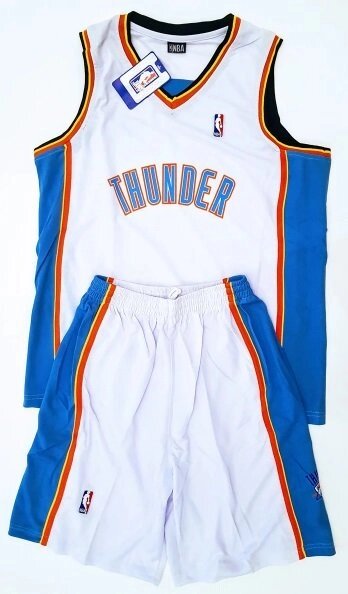 Доросла баскетбольна форма THUNDER біла від компанії Інтернет-магазин молодіжного одягу "Bagsmen" - фото 1