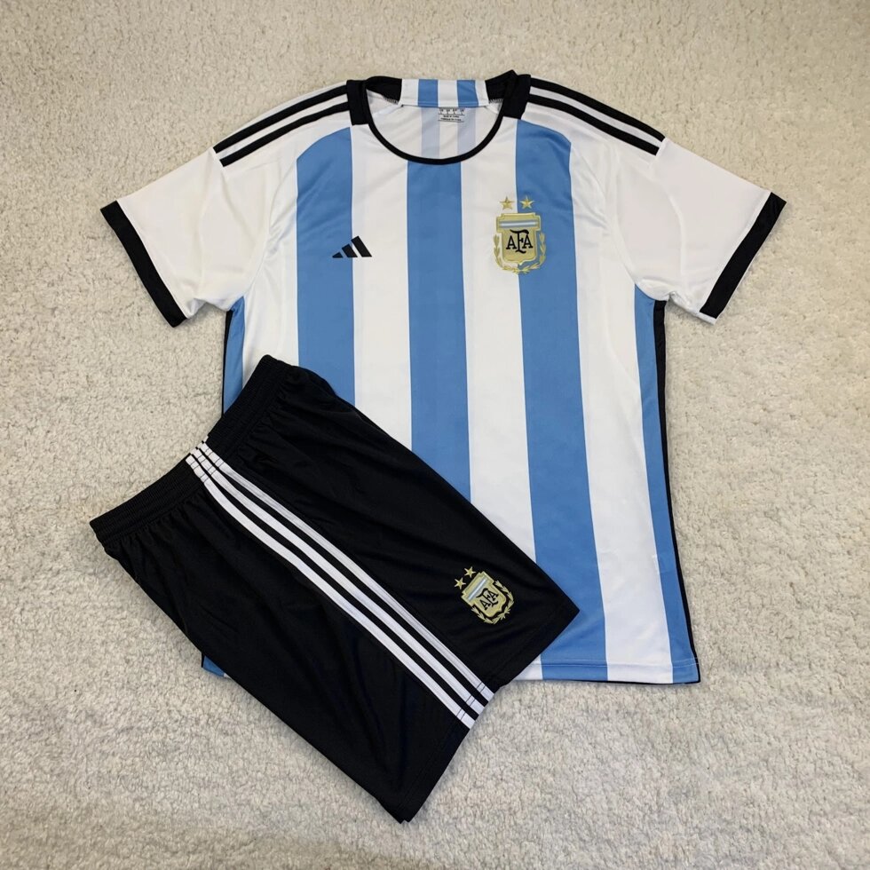 Футбольна форма збірної Аргентини біло-блакитна 2022 від компанії Інтернет-магазин молодіжного одягу "Bagsmen" - фото 1