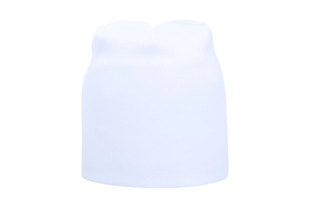 Класична зимова шапка біла Cotton Beanie від компанії Інтернет-магазин молодіжного одягу "Bagsmen" - фото 1