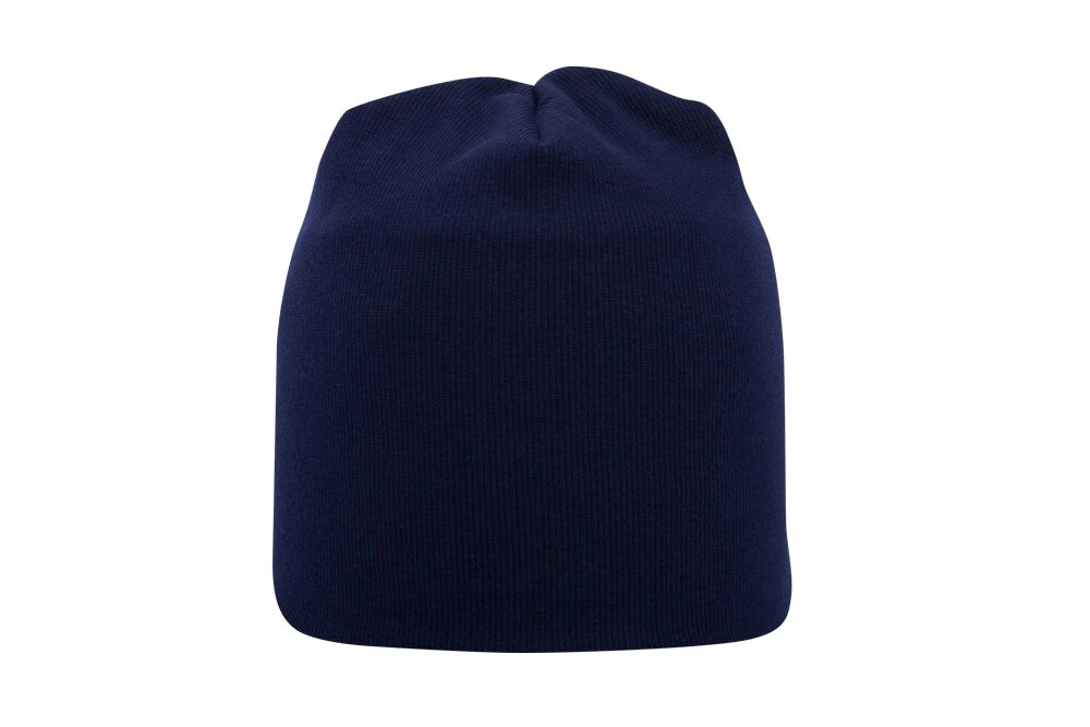 Класична зимова шапка темно синя Cotton Beanie від компанії Інтернет-магазин молодіжного одягу "Bagsmen" - фото 1