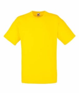 Чоловіча футболка однотонна яскраво-жовта 036-K2