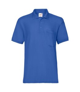 Чоловіча футболка поло з кишенею синя 308-51