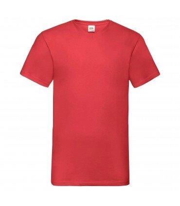 Мужская футболка с V-образным вырезом красная 066-40 від компанії Інтернет-магазин молодіжного одягу "Bagsmen" - фото 1