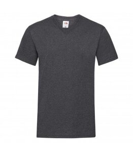 Чоловіча футболка з V-подібним вирізом темно-сіра меланж 066-HD