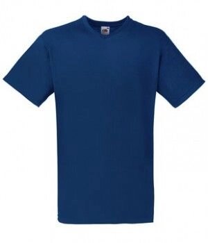 Мужская футболка с V-образным вырезом темно синяя 066-32 від компанії Інтернет-магазин молодіжного одягу "Bagsmen" - фото 1