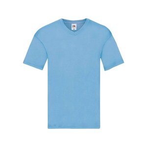 Чоловіча футболка тонка з V-подібним вирізом блакитна 426-УТ