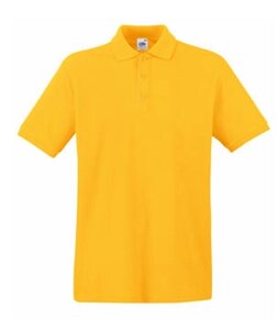 Чоловіча однотонна футболка поло жовта 218-34