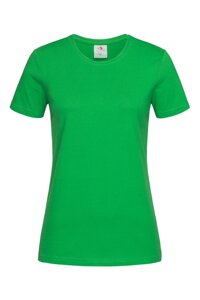 Жіноча футболка бавовна зелена Classic Women